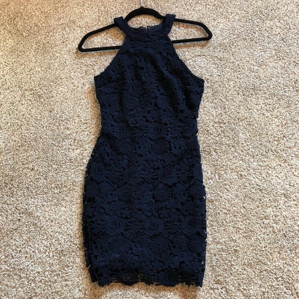 Lace Lulus Navy Dress